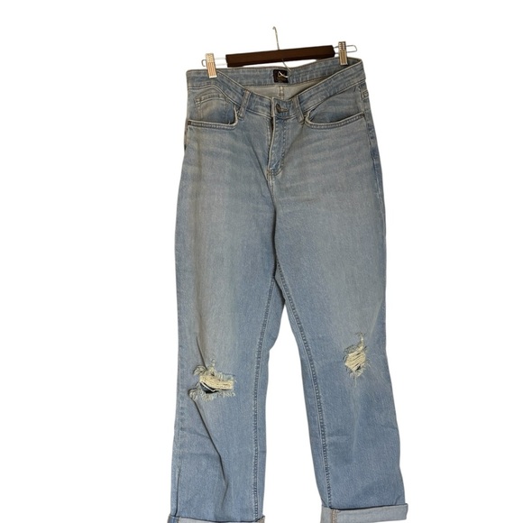 Lee Light Blue Distressed Boyfriend Jeans Size 8 Medium - Picture 2 of 9